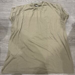 DLA Troop Support Skilcraft T-Shirt Desert Sand Size Large Military Lightweight